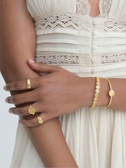 Ottoman Hands Gold Tone Guiding Star Cuff Bracelet - Image 2 of 9