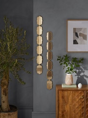 Set of 2 Gold Decorative Wall Mirrors - Image 1 of 6