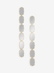 Set of 2 Gold Decorative Wall Mirrors - Image 4 of 6