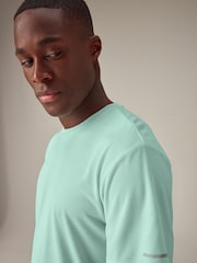 Aqua Short Sleeve Tee Active Mesh Training T-Shirt - Image 1 of 6