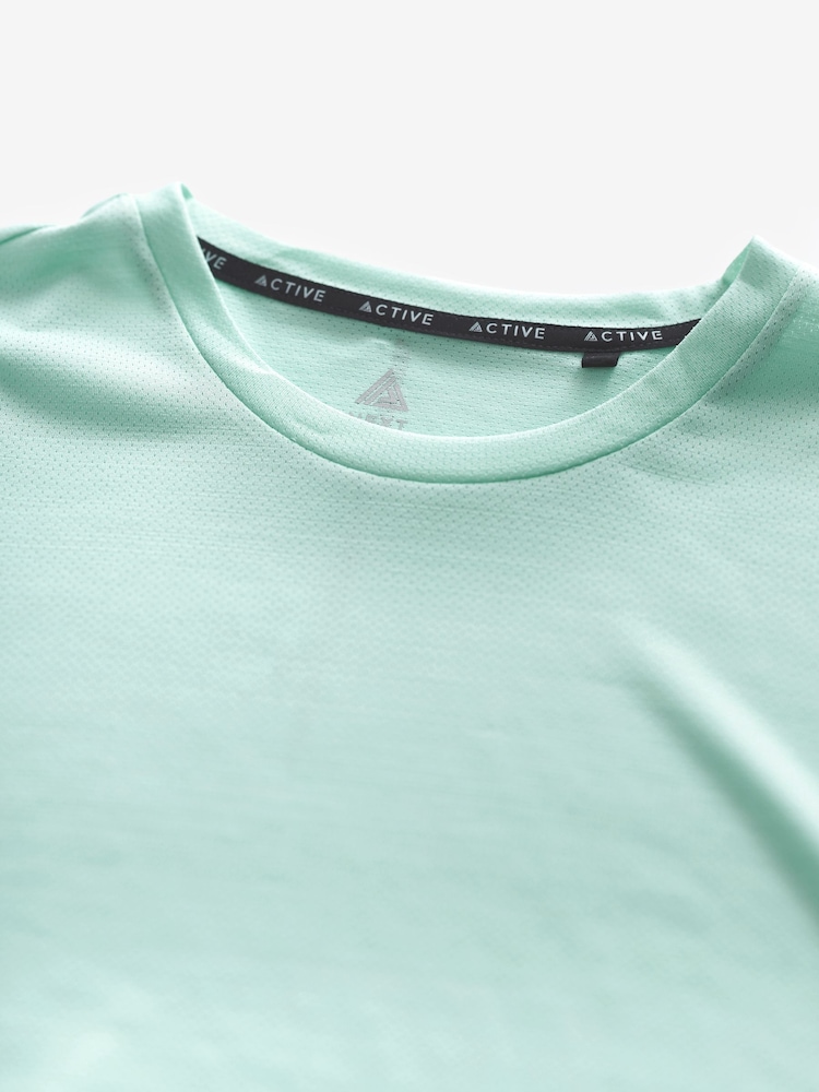 Aqua Short Sleeve Tee Active Mesh Training T-Shirt - Image 6 of 6