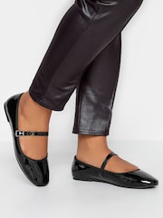 Yours Curve Black Extra Wide Fit Wide Fit Mary Jane Shoes - Image 1 of 5