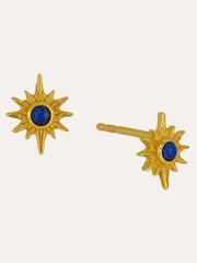 Ottoman Hands Lapis Star Stud Earrings - Bild 3 von 4