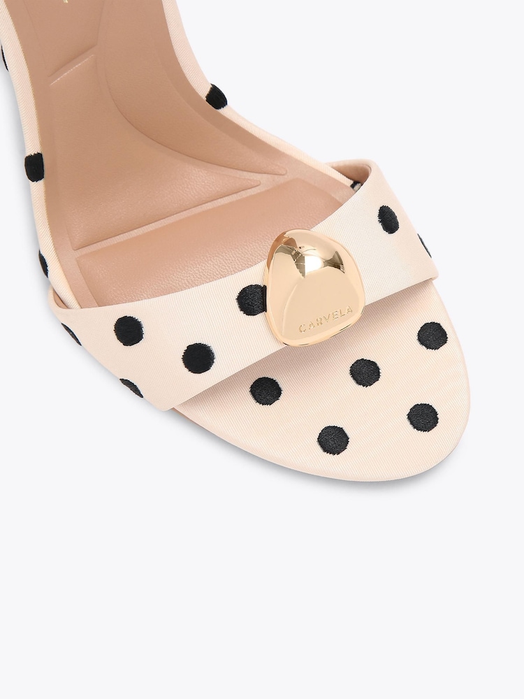 Carvela White Incanto Polka Sandals - Image 4 of 4