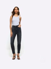 River Island Black High Rise Bum Sculpt Mom Jeans - Image 1 of 5