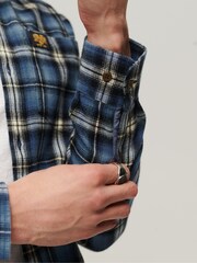 Superdry Blue Long Sleeve Cotton Lumberjack Shirt - Image 5 of 9