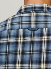 Superdry Blue Long Sleeve Cotton Lumberjack Shirt - Image 6 of 9