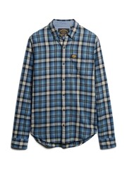 Superdry Blue Long Sleeve Cotton Lumberjack Shirt - Image 7 of 9