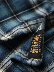 Superdry Blue Long Sleeve Cotton Lumberjack Shirt - Image 8 of 9