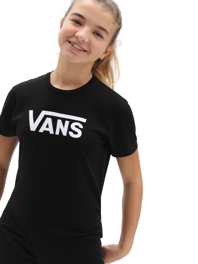 Vans Girls Black Logo T-Shirt - Image 1 of 5