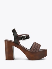 Carvela Brown Sassari Block Sandals - Image 1 of 4