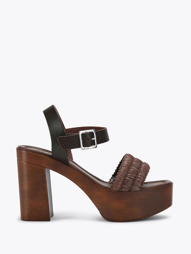 Carvela Brown Sassari Block Sandals - Image 1 of 4
