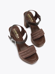 Carvela Brown Sassari Block Sandals - Image 2 of 4
