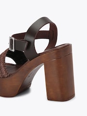 Carvela Brown Sassari Block Sandals - Image 3 of 4
