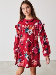 Baker by Ted Baker Floral Sweat 100% Cotton Dress - Image 1 of 10