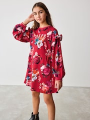 Baker by Ted Baker Floral Sweat 100% Cotton Dress - Image 2 of 10