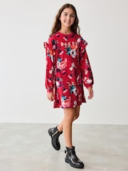 Baker by Ted Baker Floral Sweat 100% Cotton Dress - Image 3 of 10