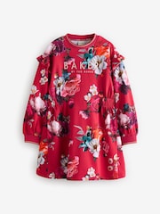 Baker by Ted Baker Floral Sweat 100% Cotton Dress - Image 6 of 10