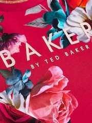 Baker by Ted Baker Floral Sweat 100% Cotton Dress - Image 8 of 10