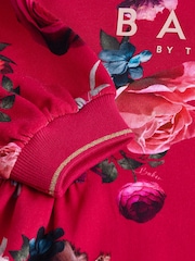 Baker by Ted Baker Floral Sweat 100% Cotton Dress - Image 9 of 10