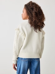Baker by Ted Baker Frill Shoulder Diamante Knit Jumper - Image 3 of 8