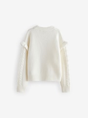 Baker by Ted Baker Frill Shoulder Diamante Knit Jumper - Image 6 of 8