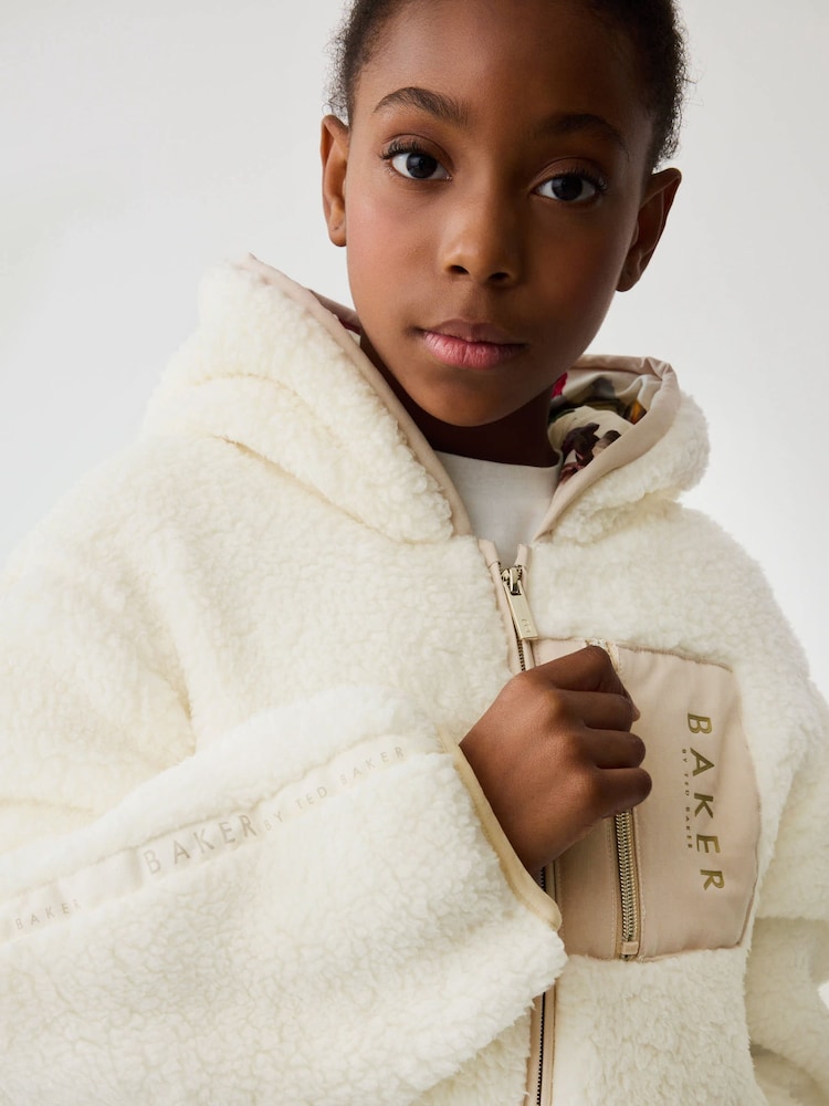 Baker by Ted Baker Zip Through Hooded Fleece Jacket - Image 1 of 9
