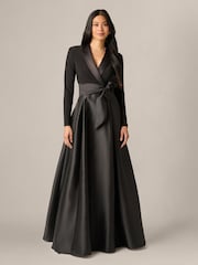 Adrianna Papell Black Tuxedo Combo Gown - Image 1 of 7