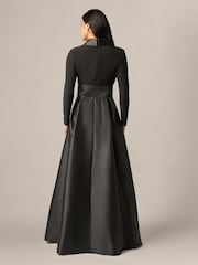 Adrianna Papell Black Tuxedo Combo Gown - Image 2 of 7