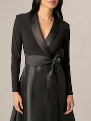 Adrianna Papell Black Tuxedo Combo Gown - Image 4 of 7
