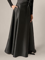Adrianna Papell Black Tuxedo Combo Gown - Image 5 of 7