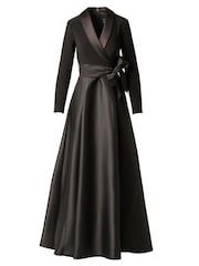 Adrianna Papell Black Tuxedo Combo Gown - Image 6 of 7