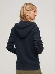 Superdry Eclipse Navy Essential Logo Zip Hoodie - Image 1 of 6