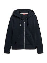 Superdry Eclipse Navy Essential Logo Zip Hoodie - Image 3 of 6