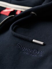 Superdry Eclipse Navy Essential Logo Zip Hoodie - Image 6 of 6
