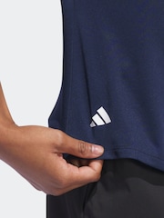 Azul marino - Polo de manga corta liso de mujer de adidas Golf - Imagen 6 de 7