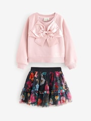 Baker by Ted Baker 2 Piece Sweat Top and Tulle Mesh Skirt Set - Image 4 of 7