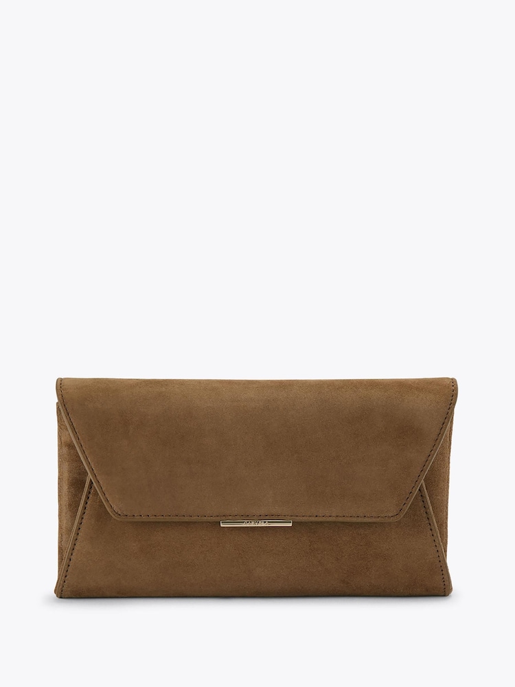 Carvela Brown Spirited Clutch Bag - Image 1 of 4