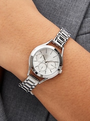 Silver Tone Mini Boyfriend Watch - Image 1 of 4