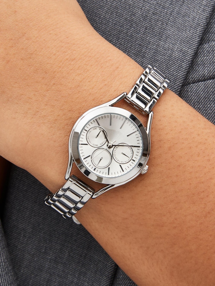 Silver Tone Mini Boyfriend Watch - Image 1 of 4