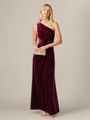 Rochie din catifea cu un umăr Adrianna Papell - Imaginea 3 din 6