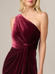 Rochie din catifea cu un umăr Adrianna Papell - Imaginea 4 din 6
