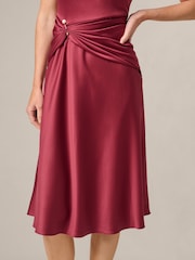 Adrianna Papell Cowl Sateng Crepe Midikjole - Bilde 5 av 6