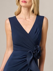 Adrianna Papell Blue Jersey Combo Ankle Dress - Image 4 of 6