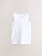 White 5 Pack Lace Trim Vest (1.5-16yrs) - Image 2 of 4