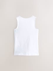 White 5 Pack Lace Trim Vest (1.5-16yrs) - Image 3 of 4