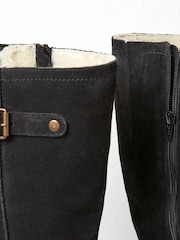 FatFace Black Calista Knee High Shearling Boots - Image 3 of 3