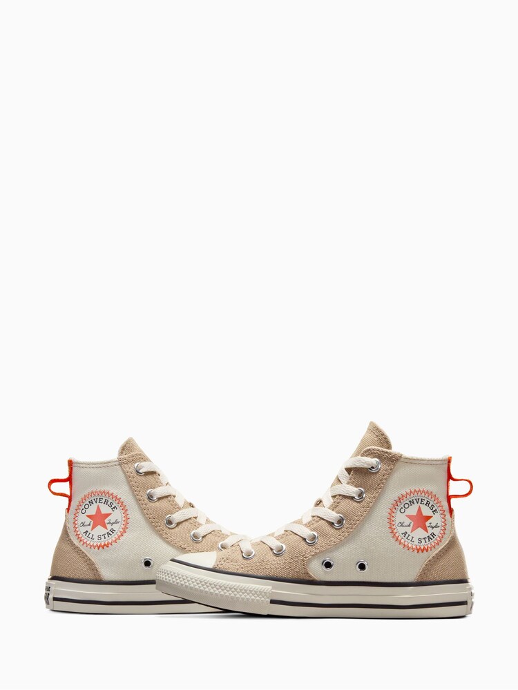 Converse Natural Chuck Taylor All Star MFG Colour Block Junior Trainers - Image 9 of 9