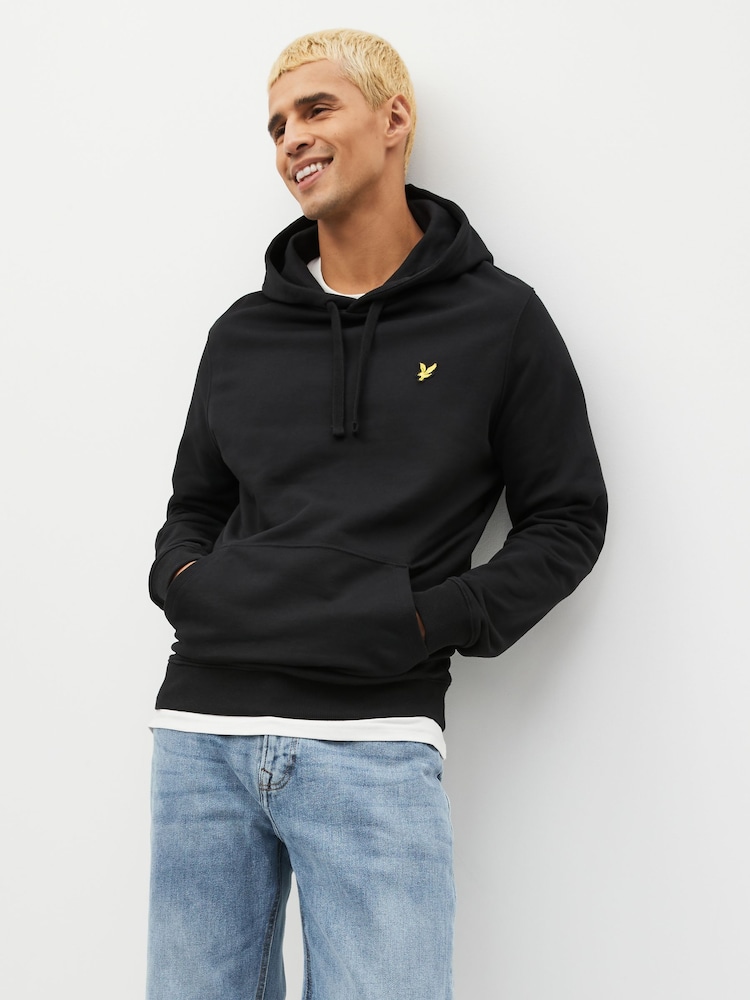 Lyle & Scott Black Cotton Pullover Hoodie - Image 1 of 7
