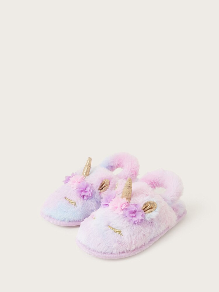 Monsoon Purple Elda Marble Unicorn Sliders - Image 2 of 3